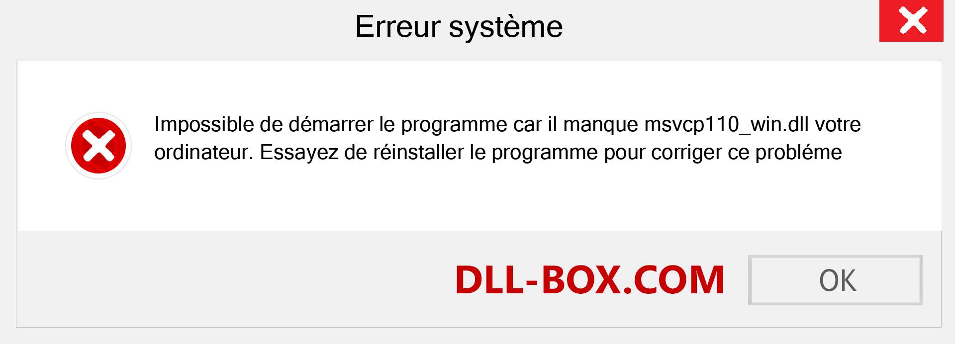 Le fichier msvcp110_win.dll est manquant ?. Télécharger pour Windows 7, 8, 10 - Correction de l'erreur manquante msvcp110_win dll sur Windows, photos, images